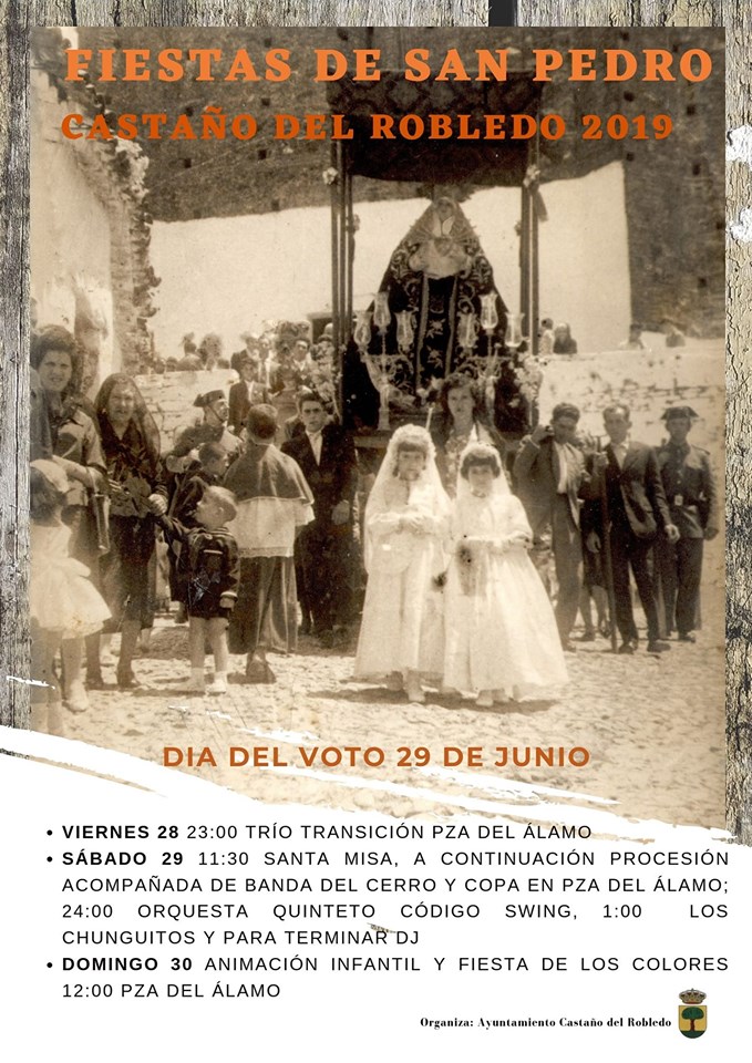 Fiestas patronales en honor a San Pedro 2019 Castaño del Robledo